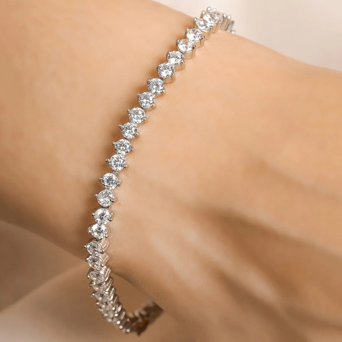 Classic CZ 925 Silver Bracelet - Image 2