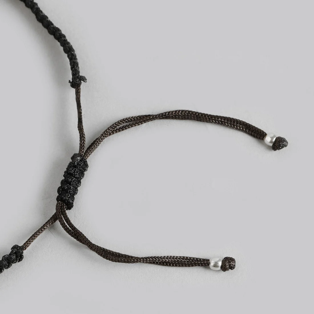 Classic 925 Sterling Silver Black Tread Anklet - Image 8