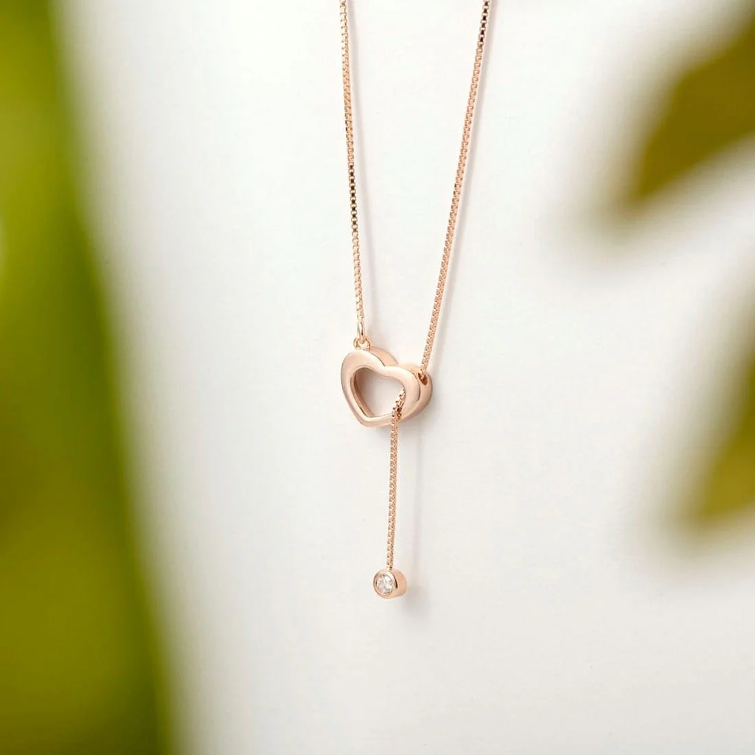 Elegant Heart CZ 925 Sterling Silver Necklace - Image 2