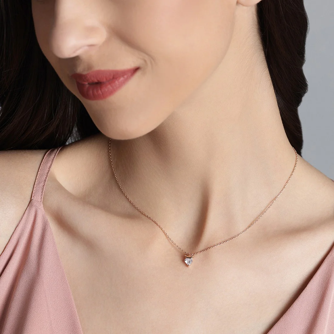 Beloved Rose-Gold Plated 925 Sterling Silver CZ Necklace - Image 3