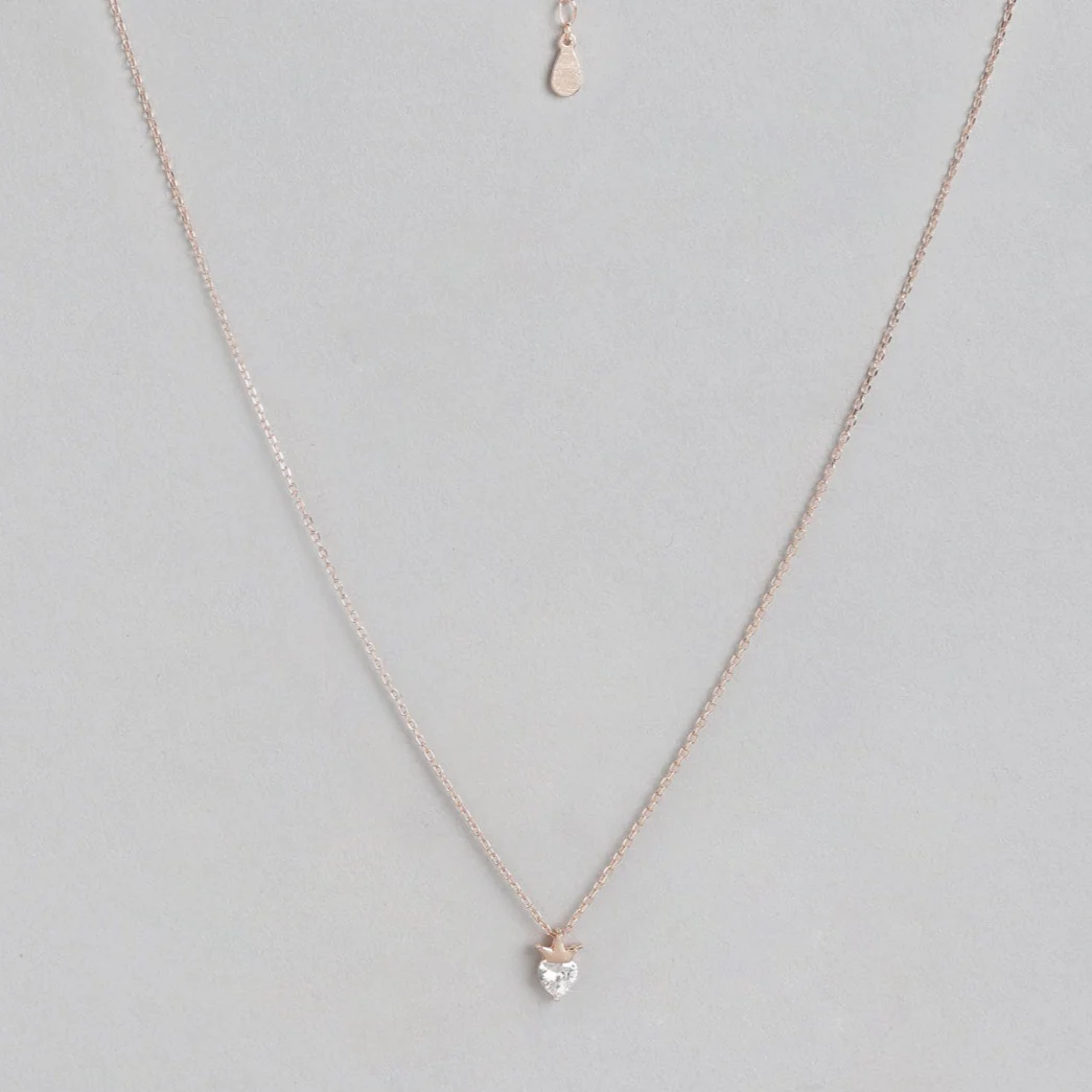 Beloved Rose-Gold Plated 925 Sterling Silver CZ Necklace - Image 7