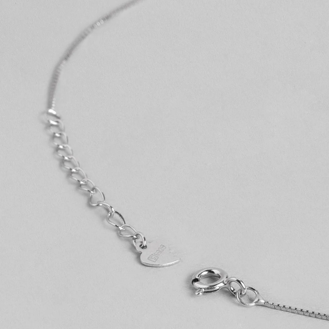 Moon CZ Studded 925 Sterling Silver Necklace - Image 6