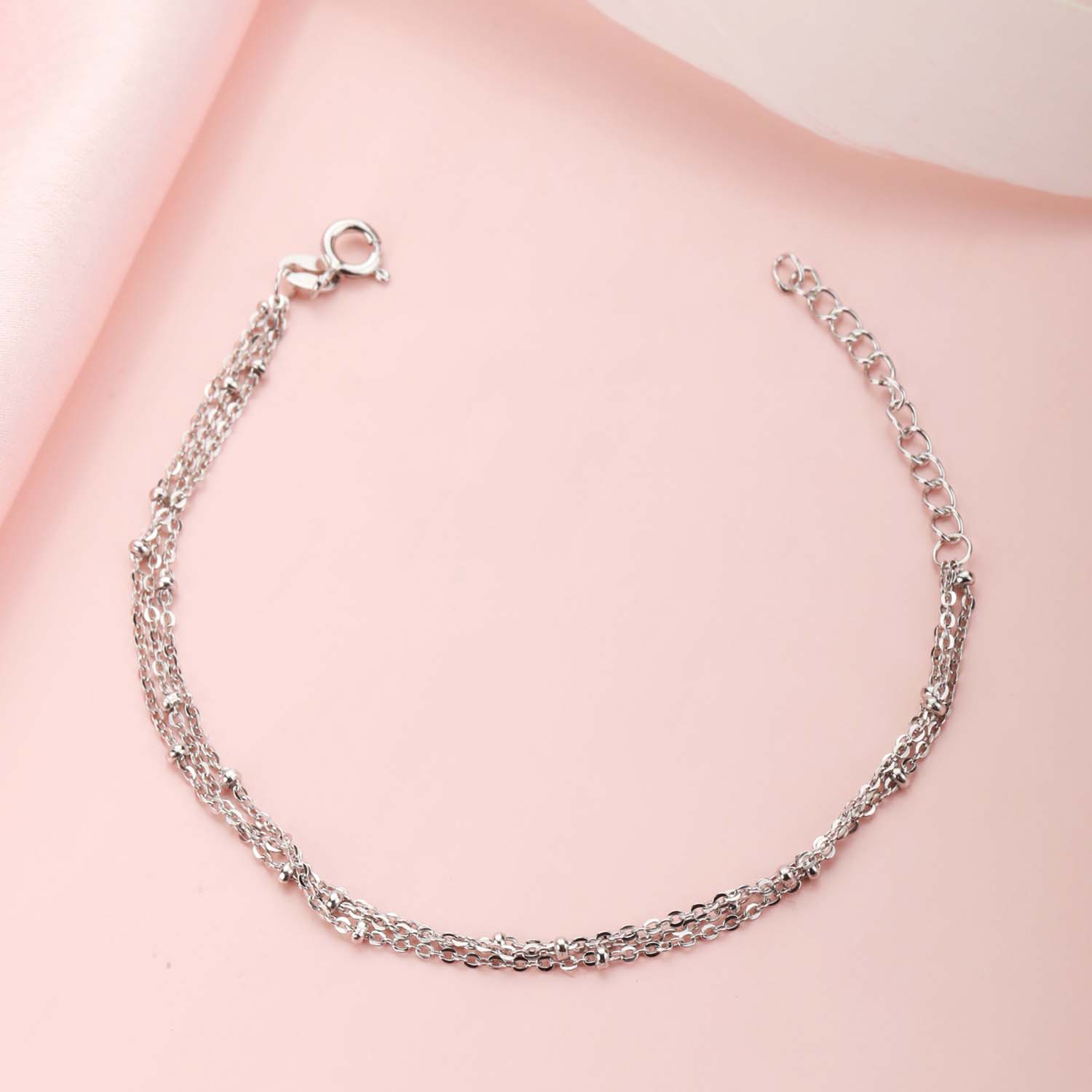 Magnificent Triple-Layered 925 Silver Bracelet