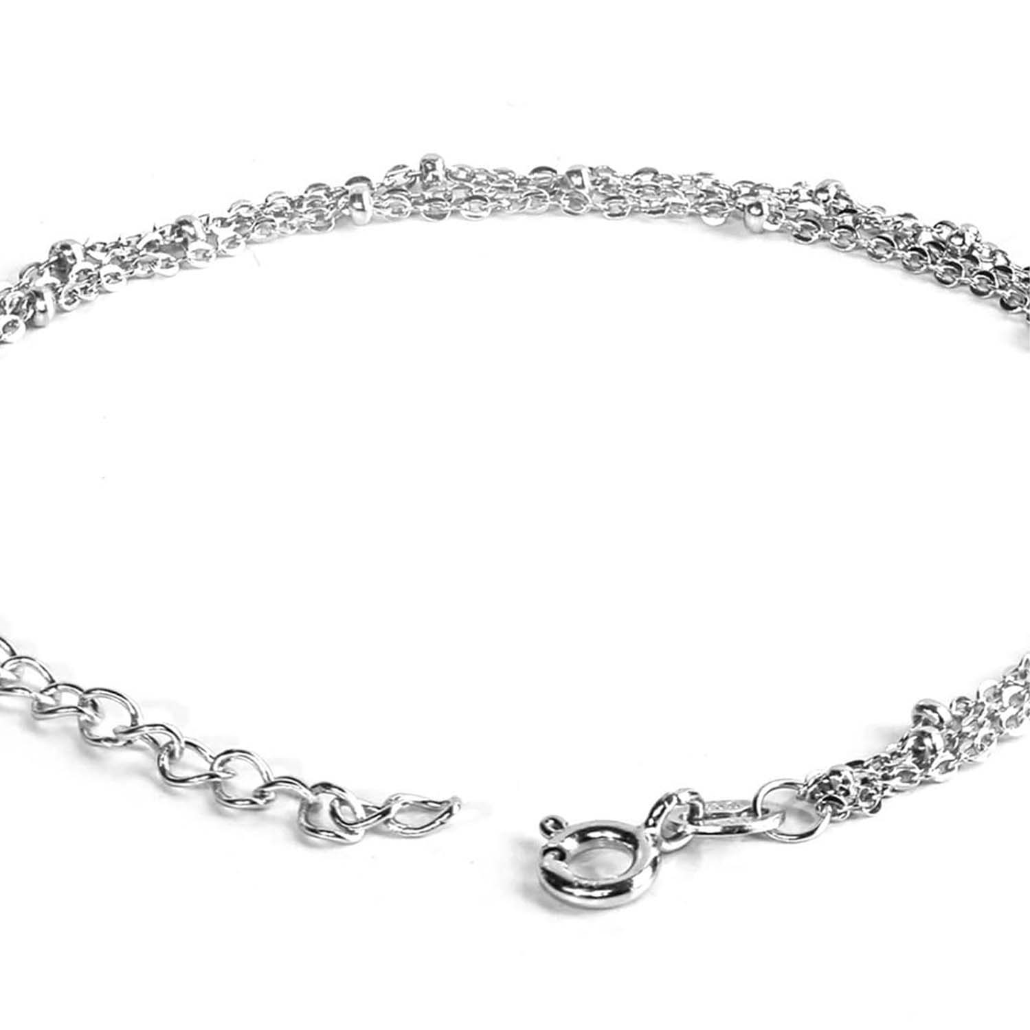Magnificent Triple-Layered 925 Silver Bracelet - Image 6