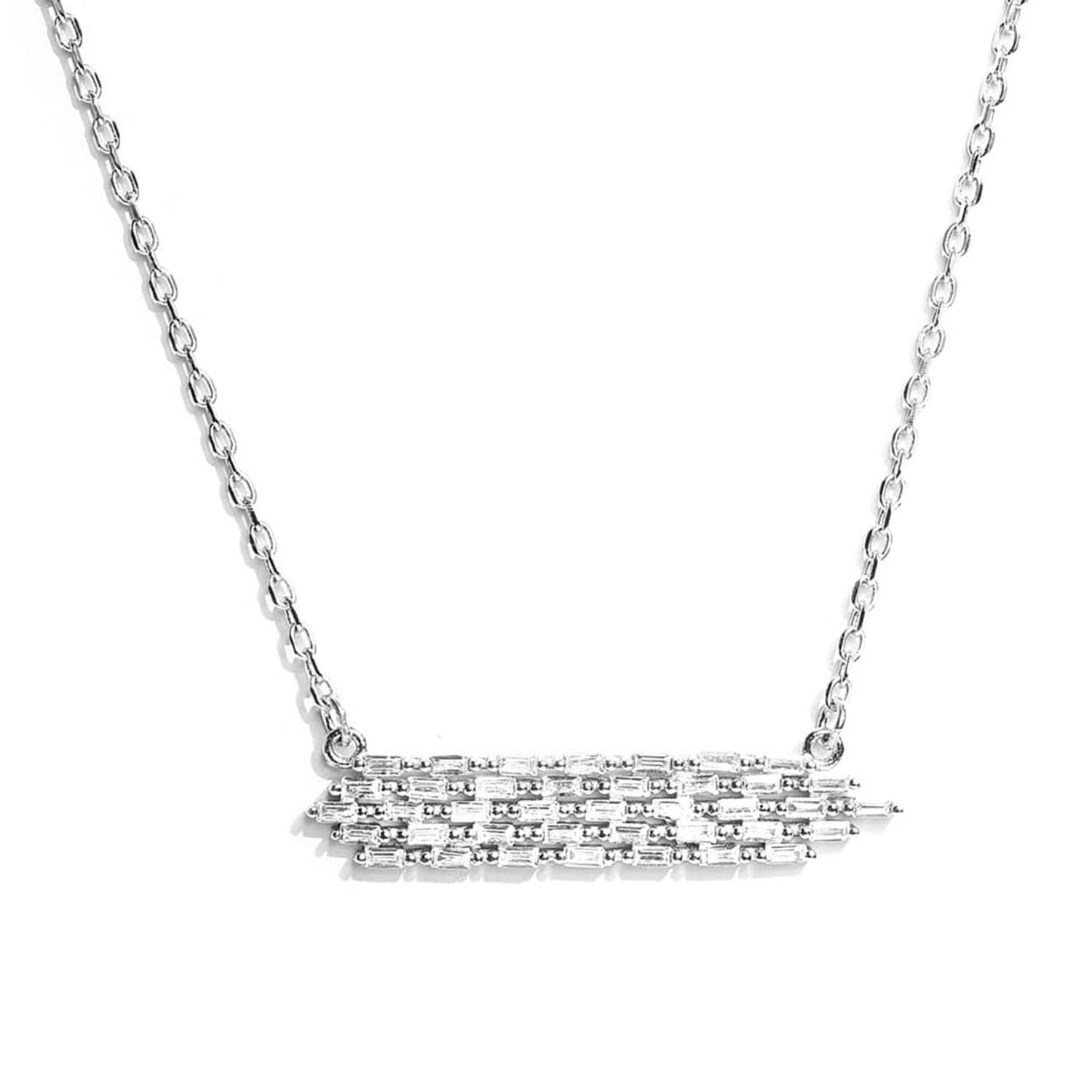 French Baguette 925 Silver Necklace - Image 4