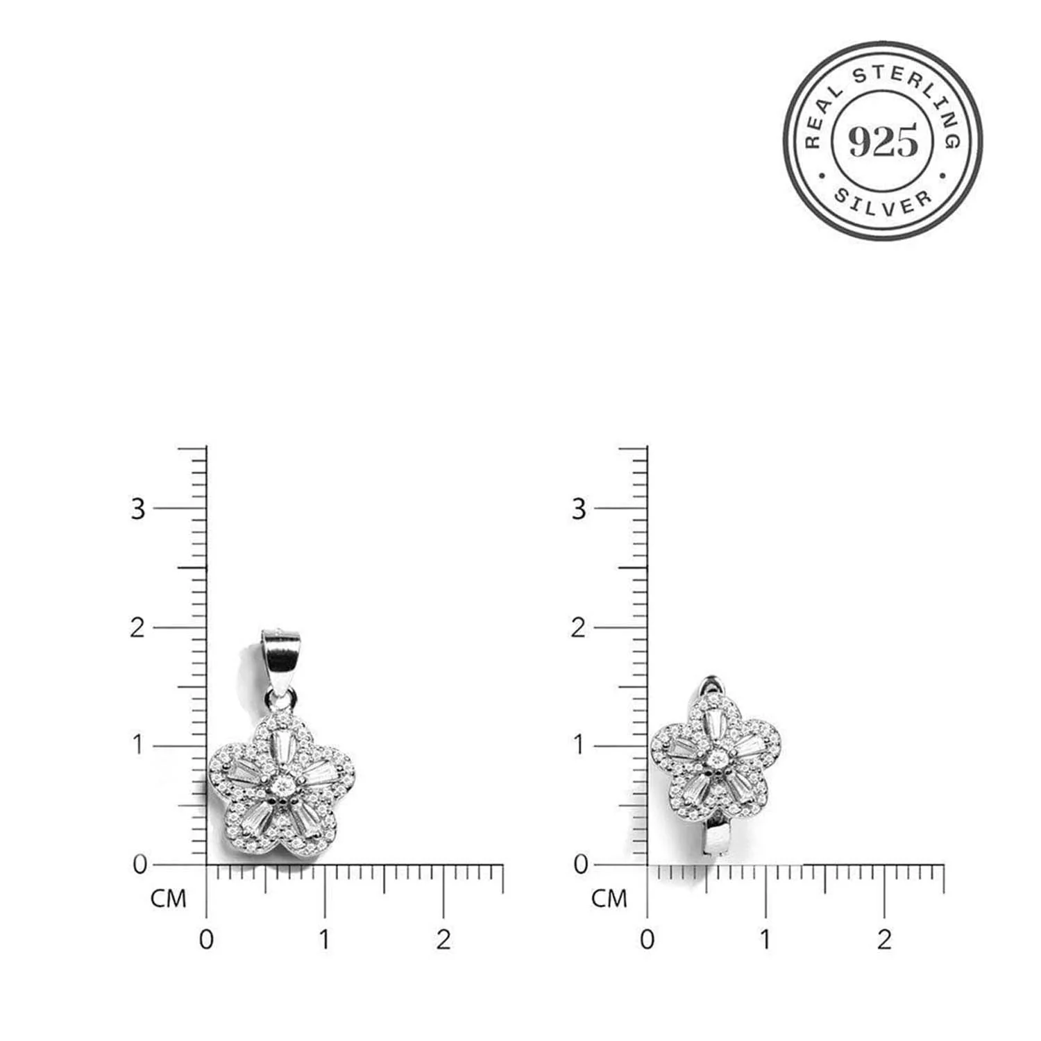 Blooming Harmony Floral 925 Silver Jewellery Set - Image 8
