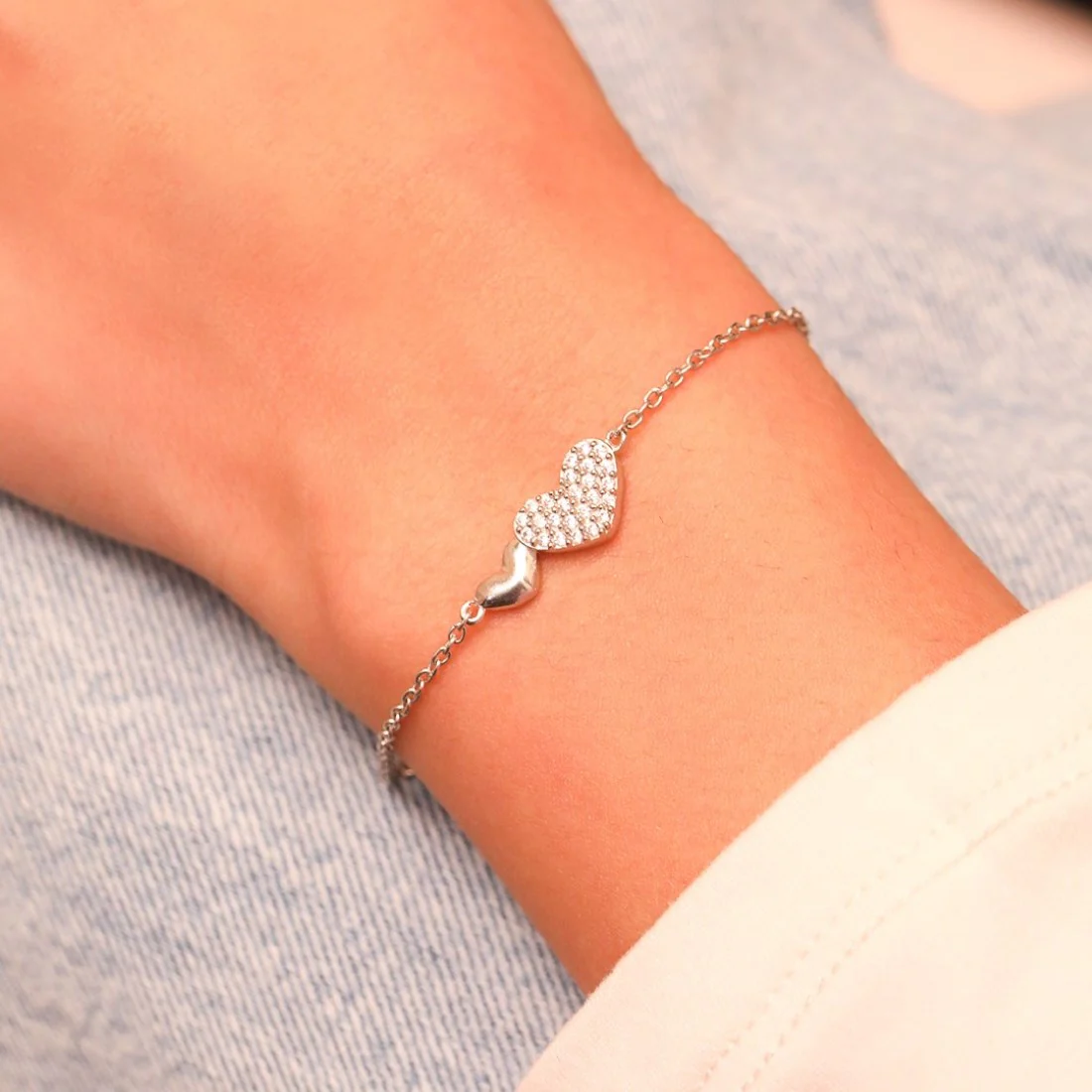 Beating Hearts 925 Silver Bracelet - Image 3