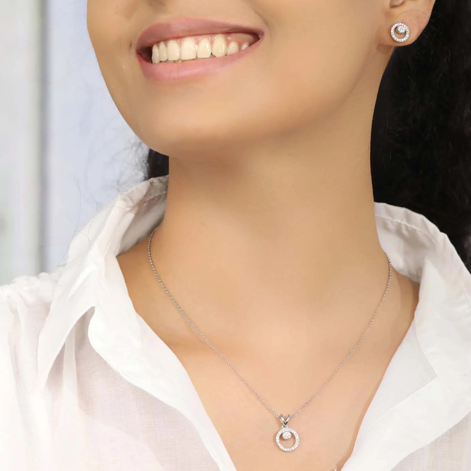 Melody Circle 925 Silver Jewellery Set - Image 2