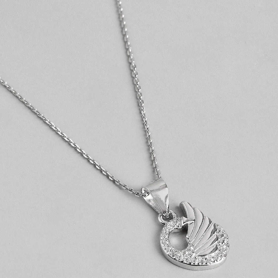 Twirling Peacock 925 Silver Jewellery Set - Image 7