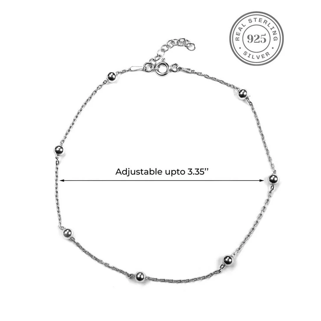 The Need for Bead 925 Silver Anklet - Image 5