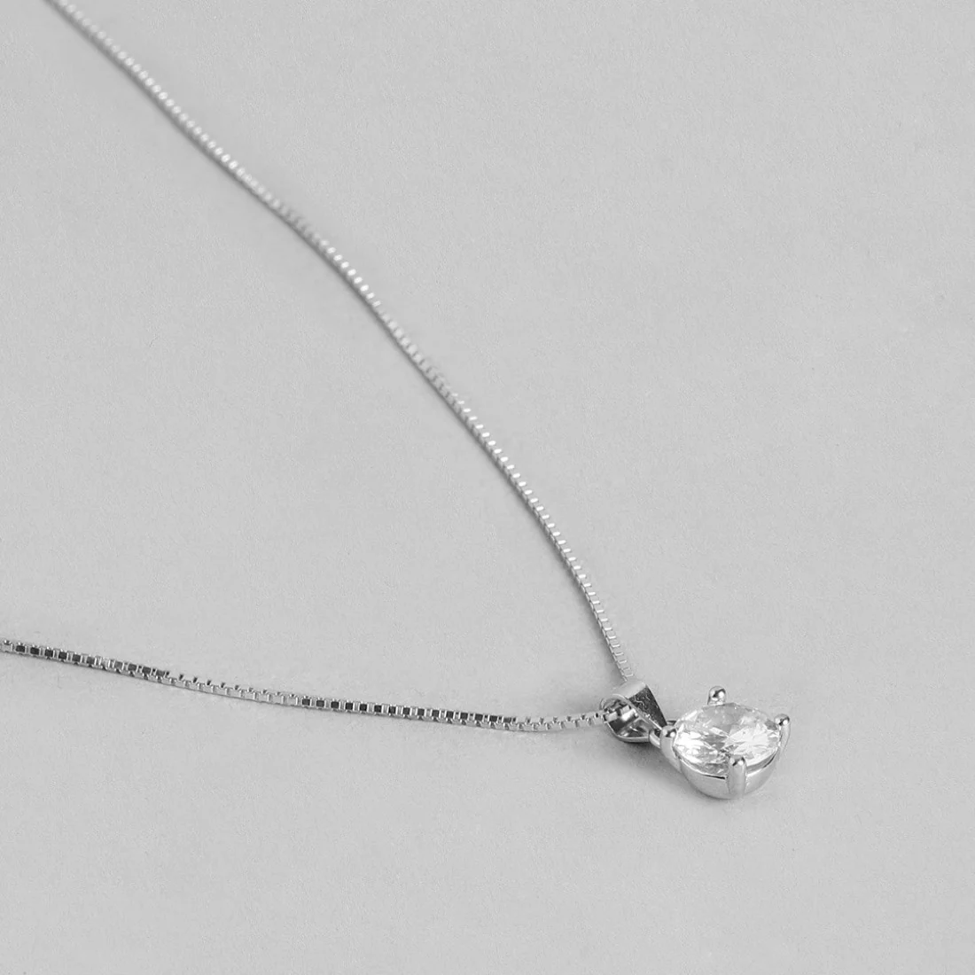 Sensational Solitaire Rhodium Plated 925 Silver Jewellery Set - Image 5