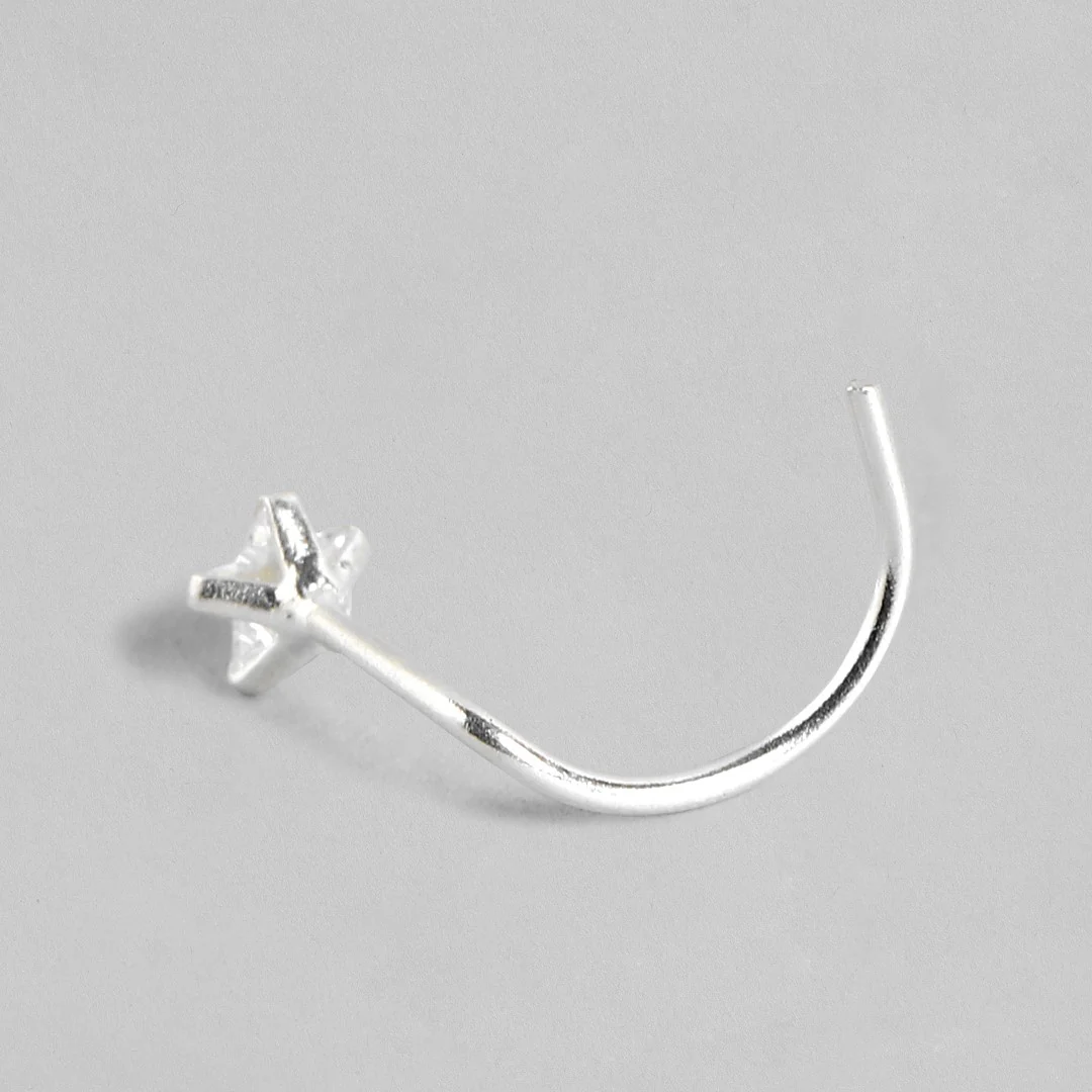 Sparkling Silver 925 Silver Nose Pin - Image 5