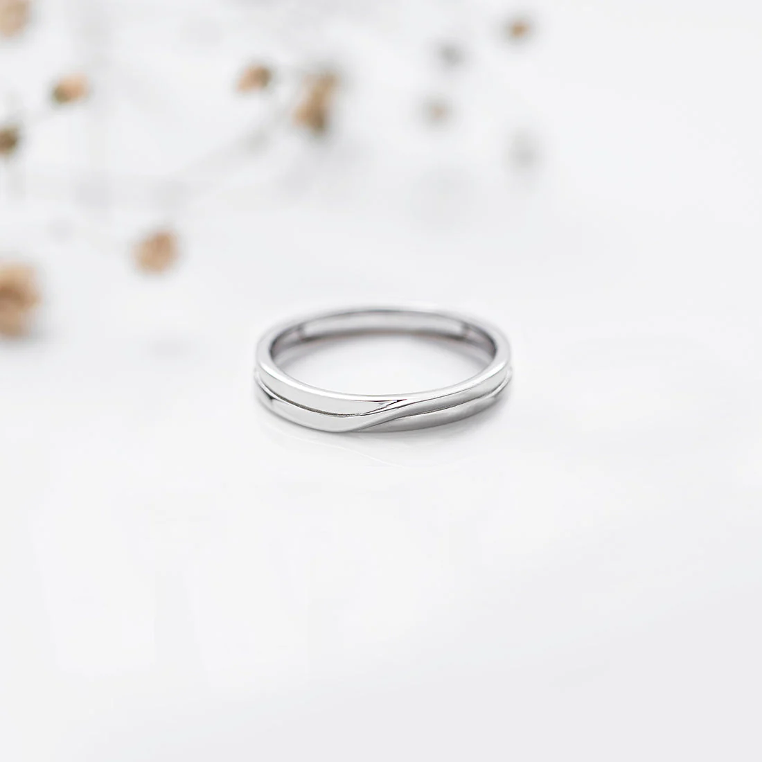Rhodium Plated Cross 925 Sterling Silver Ring For Him (Adjustable)