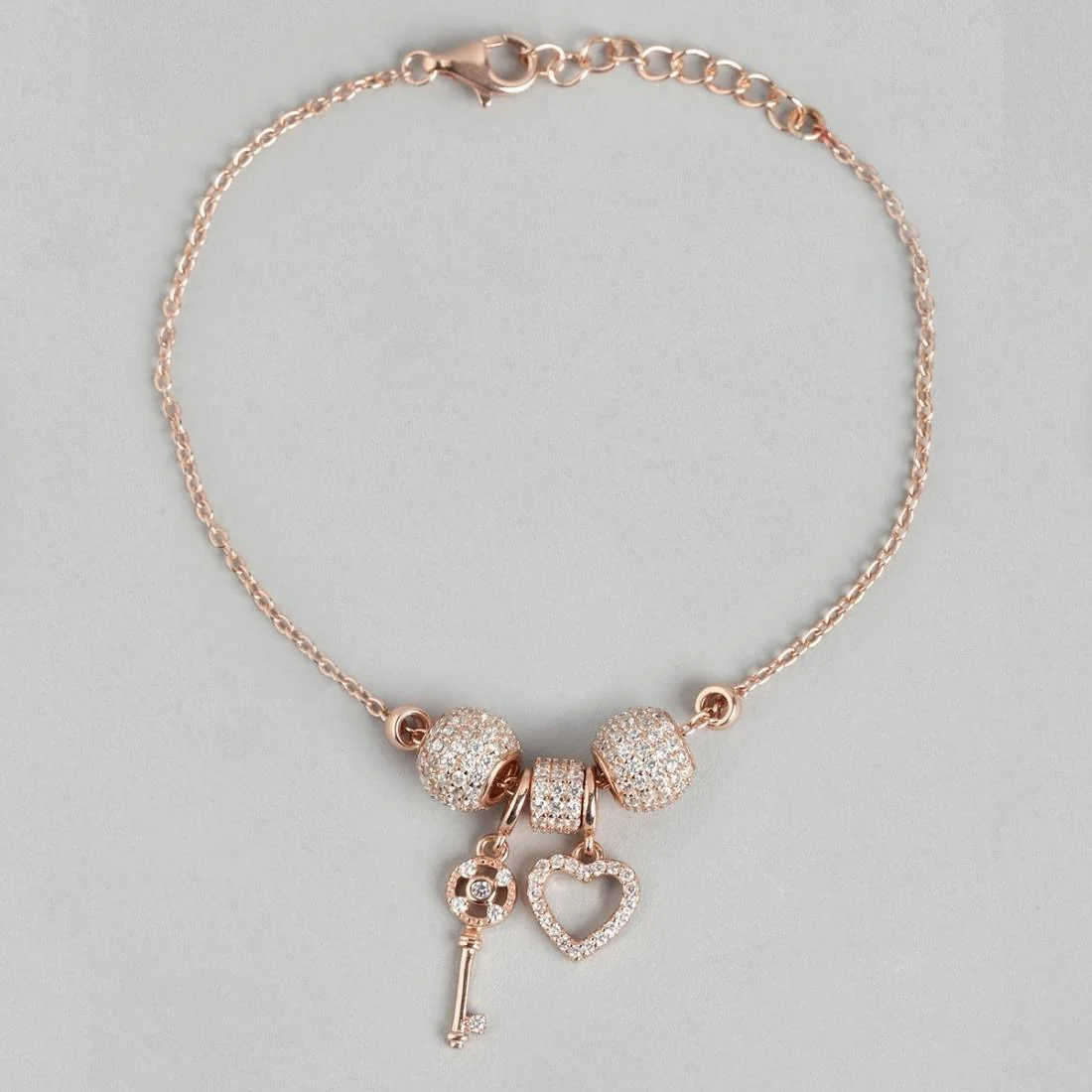 Key to the Heart 925 Silver Bracelet - Image 6