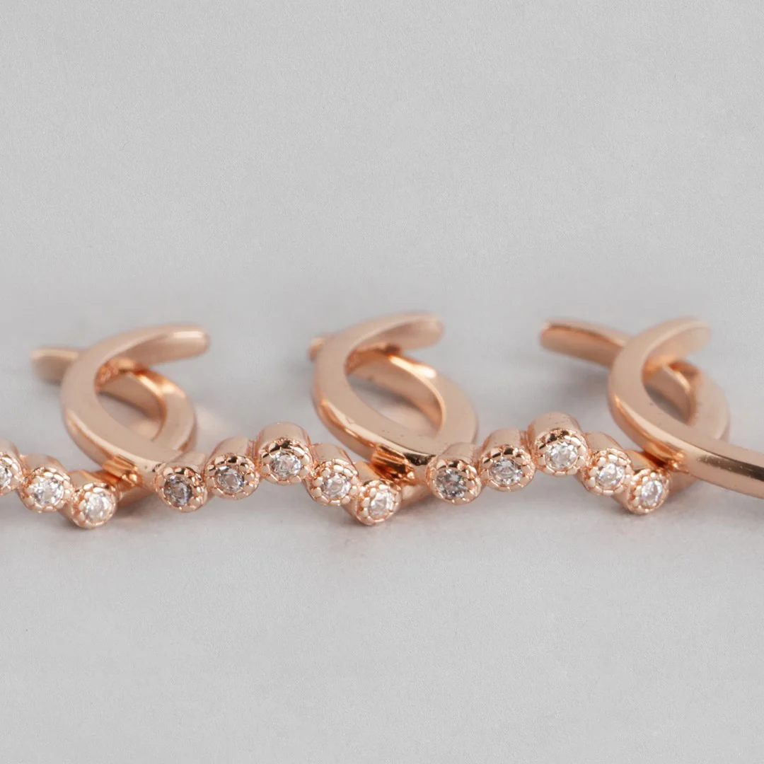 Dreamy Wishbone Rose Gold 925 Silver Toe Ring Combo - Image 5