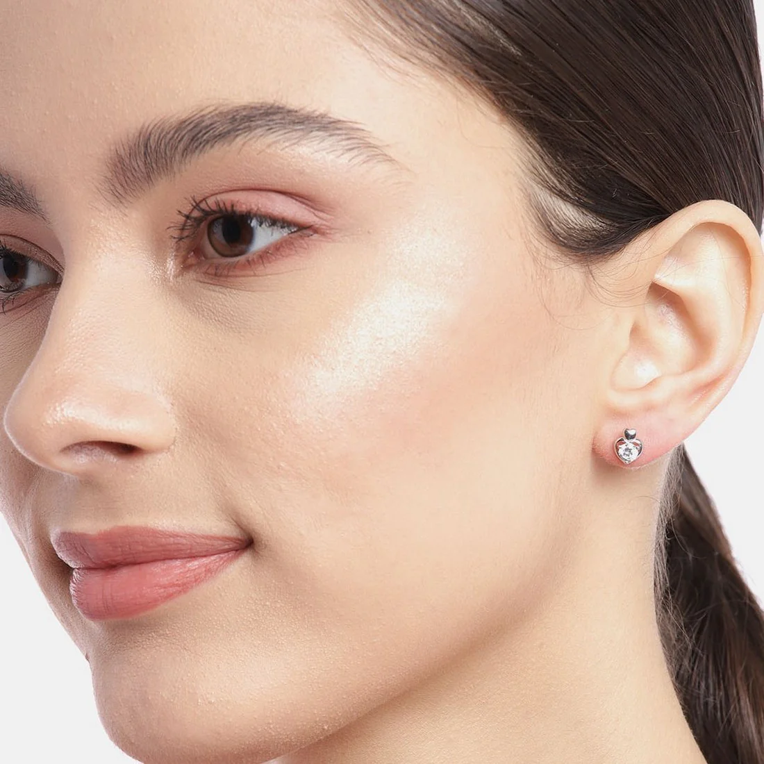 Stunning Heart-Flower 925 Sterling Silver Stud Earring Combo - Image 3