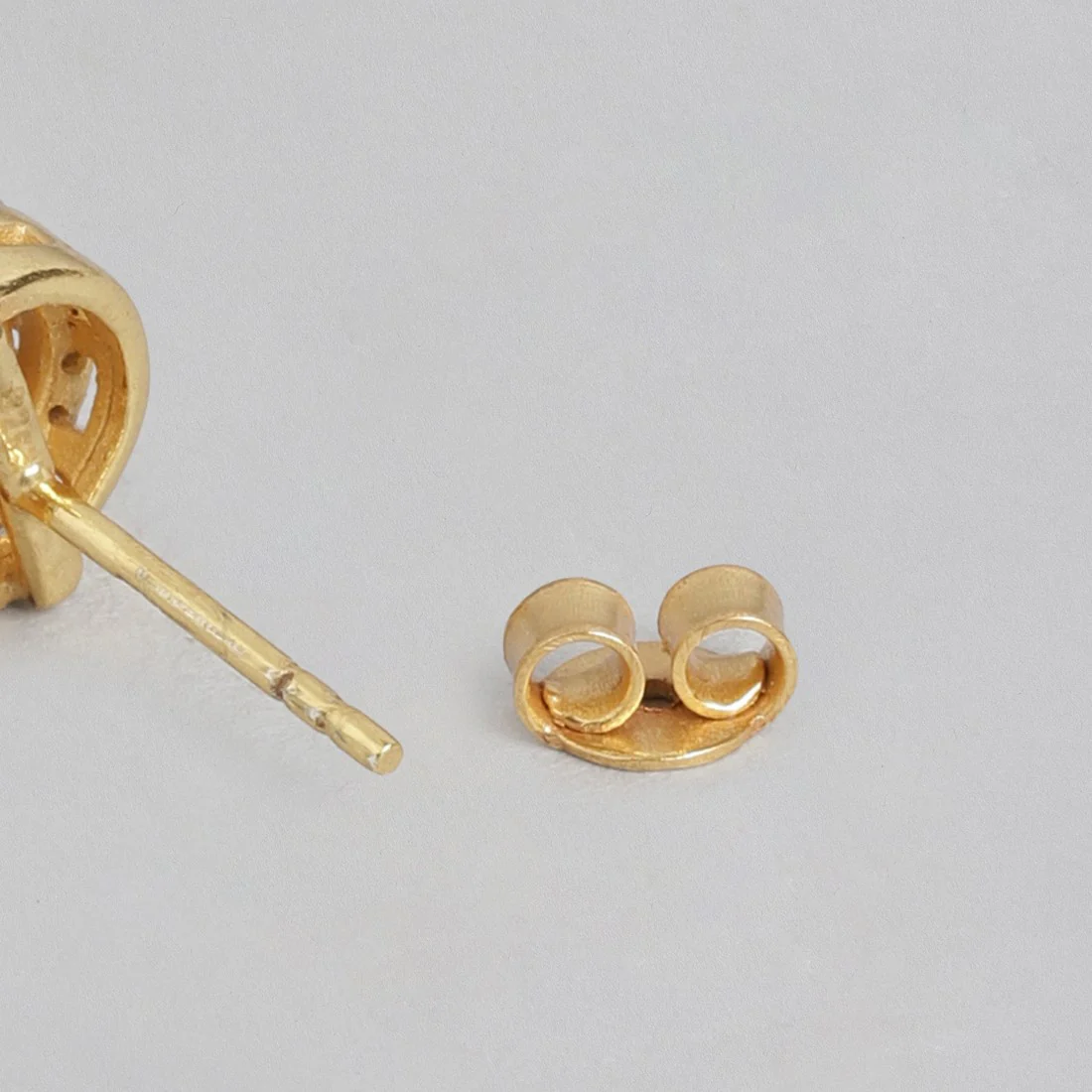 CZ studded Gold Plated Silver Earring - Image 7