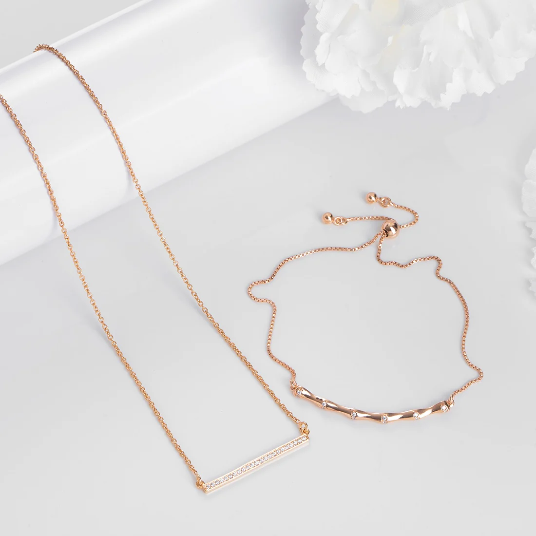 Rose Gold 925 Sterling Silver Jewellery Set