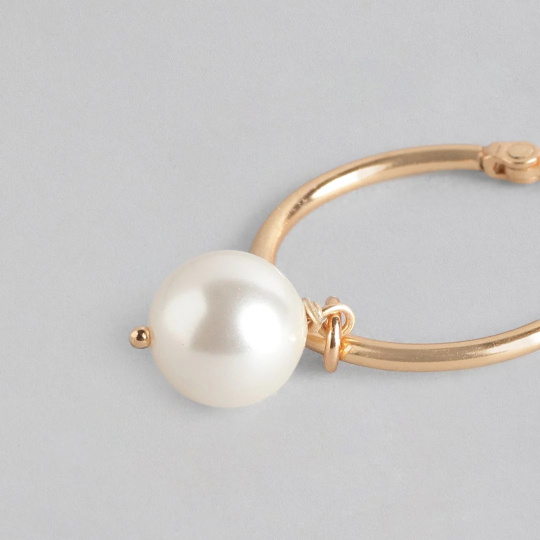 Simple Pearl 925 Sterling Silver Earring Combo - Image 7